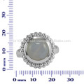 Natural Blue Lace Agate Gemstone & 925 Sterling Silver Unique Design Ring Jewelry